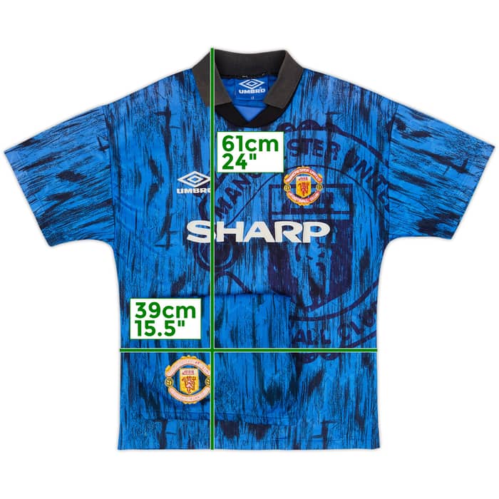 1992-93 Manchester United Away Shorts - 4/10 - (L.Boys)