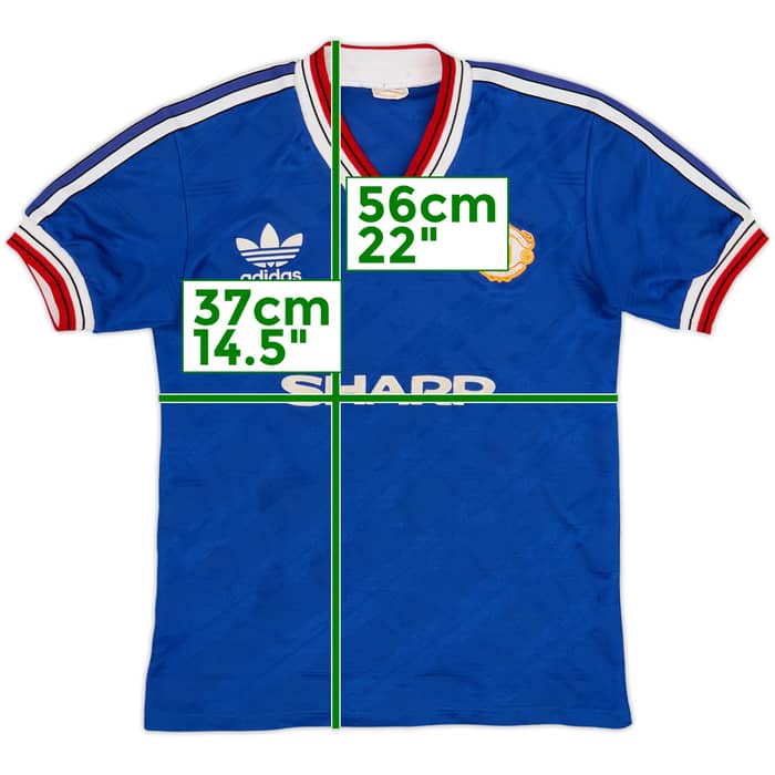 Camiseta de la tercera equipación del Manchester United 1986-88 - 7/10 - (Niños L)