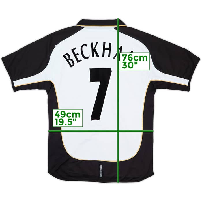 Camiseta de visitante/tercera equipación Centenario del Manchester United 2001-02 Beckham #7 - 5/10 - (L)