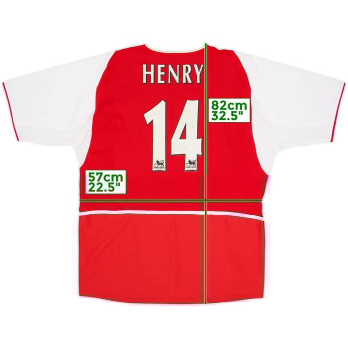 2002-04 Arsenal Home Shirt Henry #14 - 6/10 - (XL)