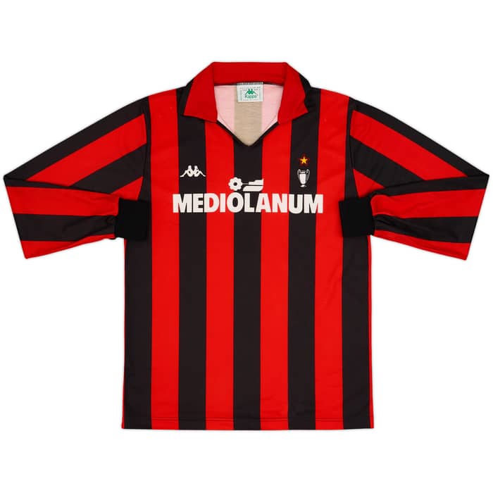 1988-89 AC Milan Local Manga Larga Camiseta - 6/10 - (M)