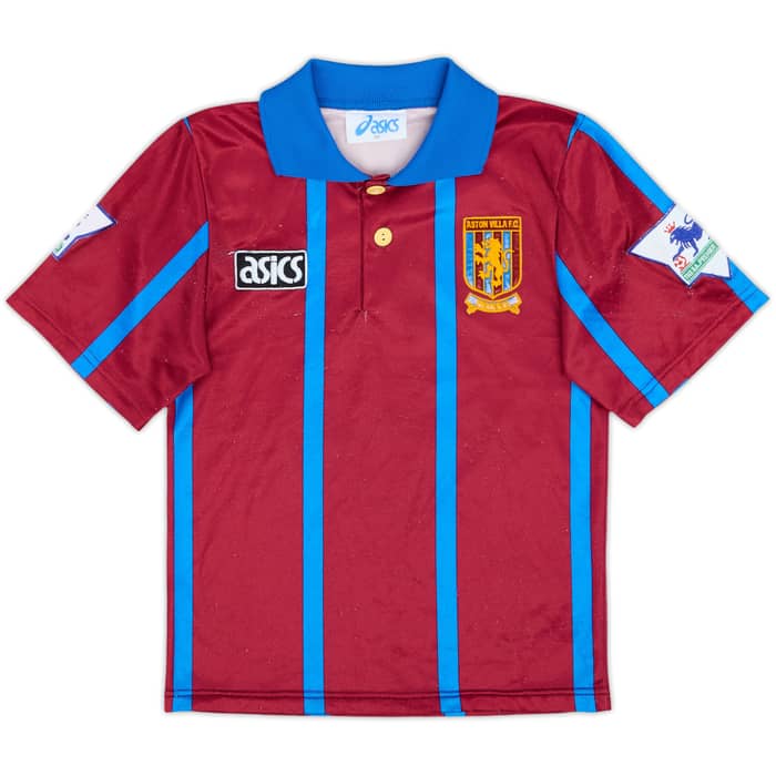 1993-95 Aston Villa Home Shirt Saunders #9 - 4/10 - (M.Boys)