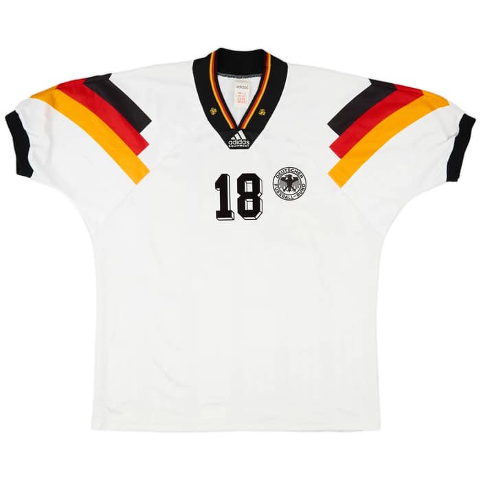 1992-94 Germany Home Shirt Klinsmann #18 - 8/10 - (XXL)