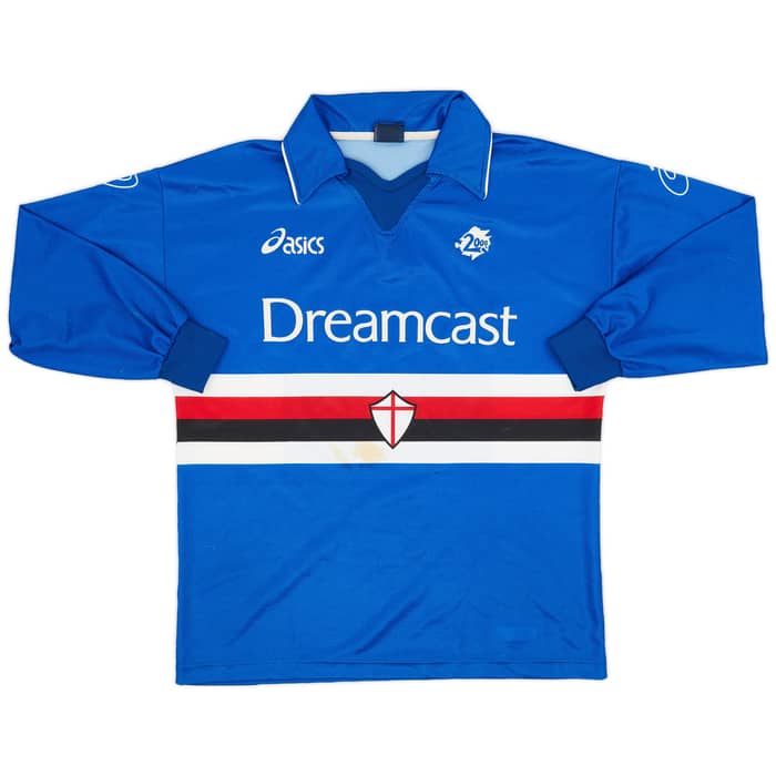 1999-00 Sampdoria Home L/S Shirt Vasari #7 - 6/10 - (M)