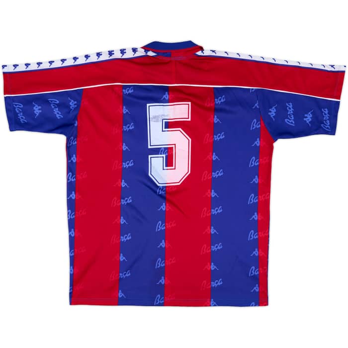 1992-95 Barcelona Home Shirt #5 - 6/10 - (L)