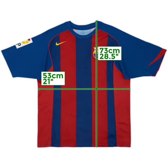 2004-05 Barcelona Basic Home Shirt Larsson #7 - 4/10 - (L)