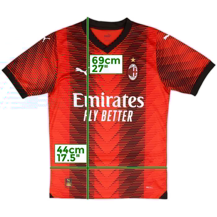 2023-24 AC Milan Home Shirt - 10/10 - (S)