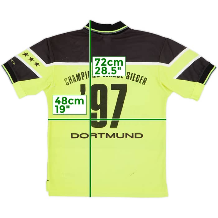 1997-98 Borussia Dortmund Home Shirt Champions League Sieger #'97 - 4/10 - (S)
