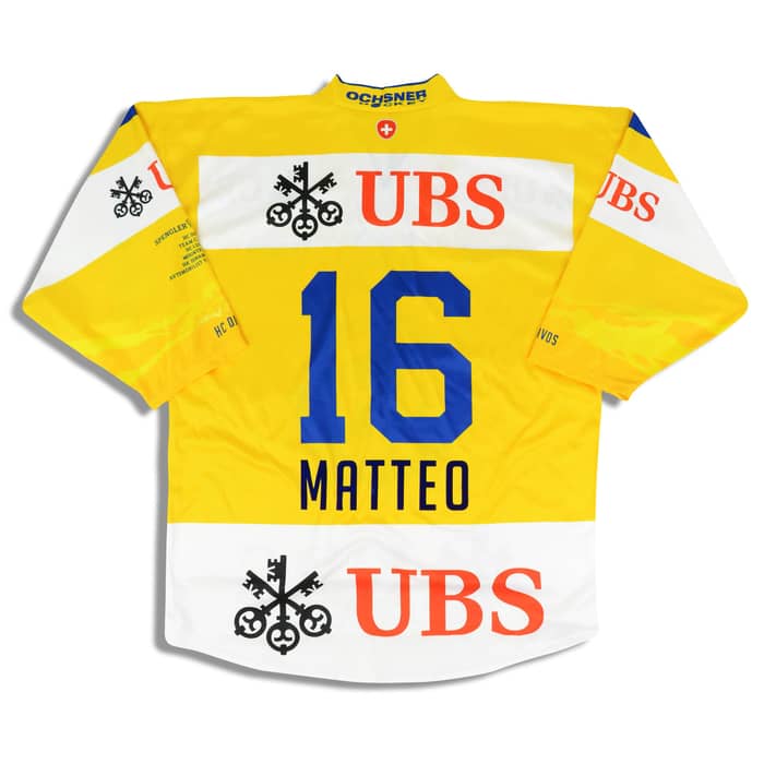 2016 HC Davos Matteo #16 Ochsner Spengler Cup Jersey (Away) M