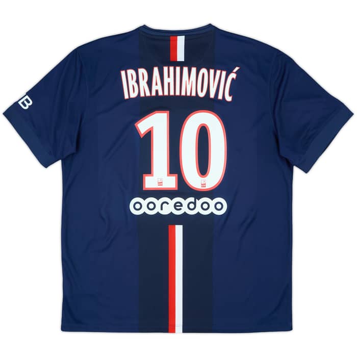 2014-15 Paris Saint-Germain Home Shirt Ibrahimovic #10 - 9/10 - (XL)
