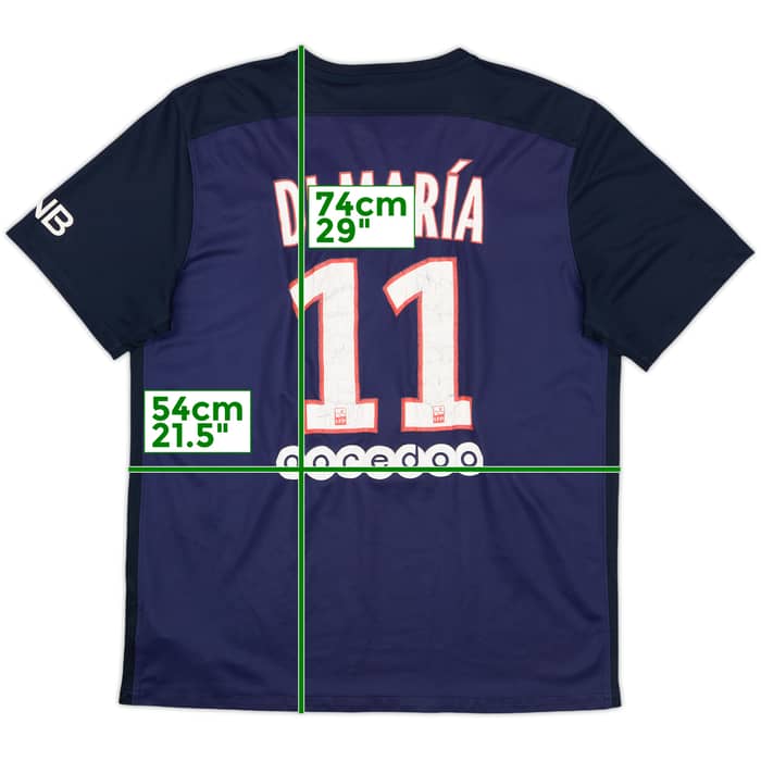 2015-16 Paris Saint-Germain Home Shirt Di Maria #11 - 5/10 - (L)