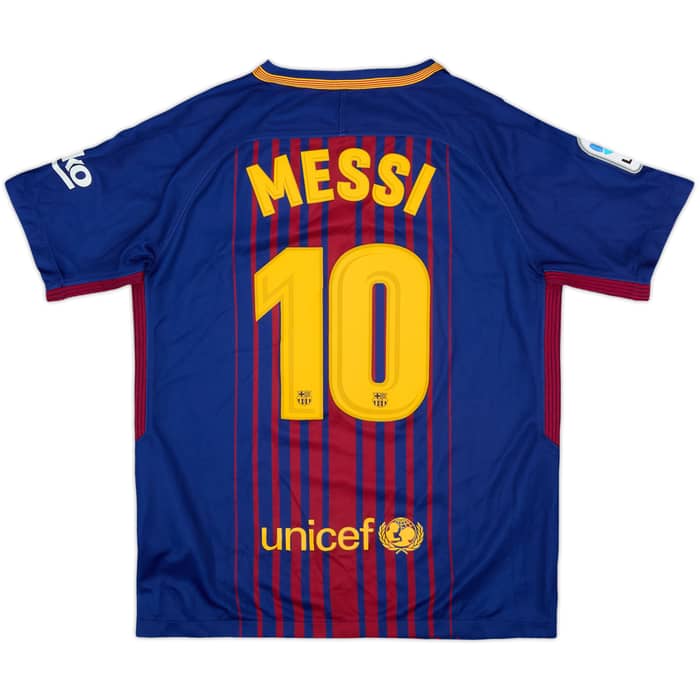 2018-19 Barcelona Home Shirt Messi #10 - 9/10 - (M.Boys)