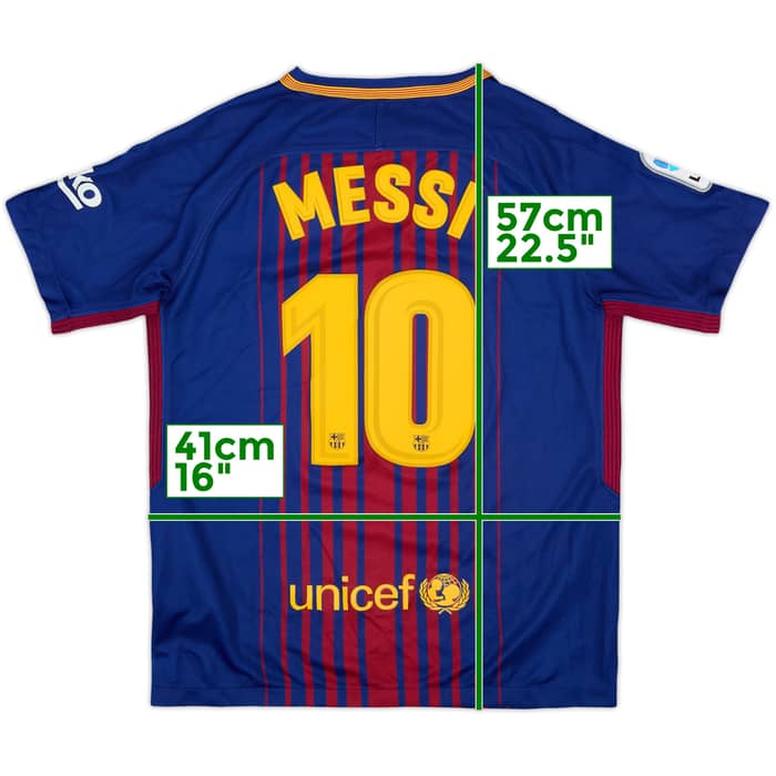 2018-19 Barcelona Home Shirt Messi #10 - 9/10 - (M.Boys)