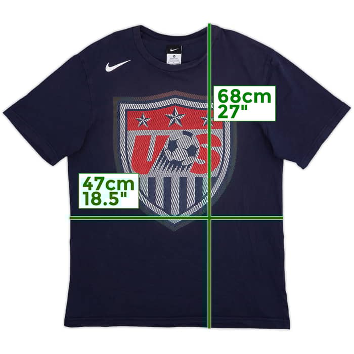 2010-11 USA Nike Cotton Tee - 8/10 - (M)