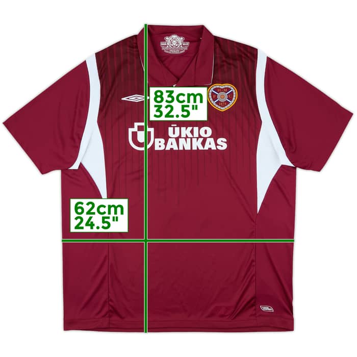 2009-10 Hearts Home Shirt - 10/10 - (XXL)