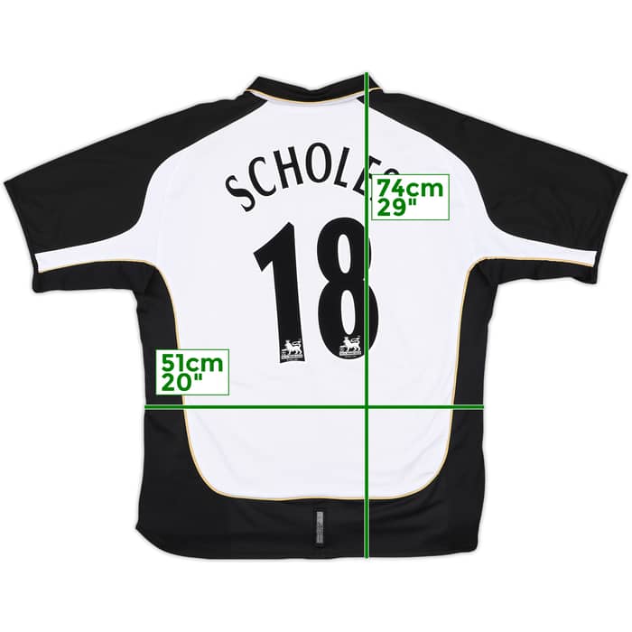 2001-02 Manchester United Centenary Away/Third Shirt Scholes #18 - 7/10 - (XXL)