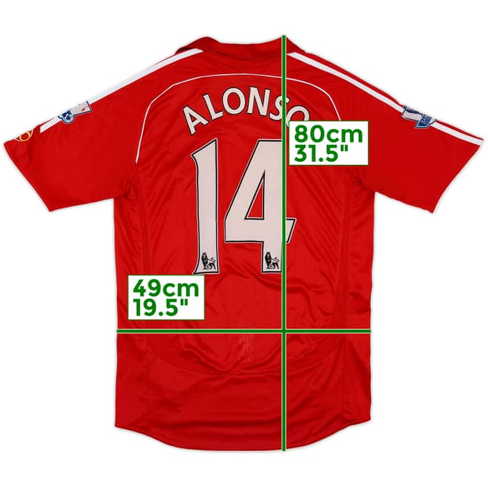 2006-08 Liverpool Home Shirt Alonso #14 - 6/10 - (M)