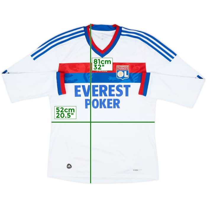 2011-12 Lyon Home L/S Shirt - 7/10 - (L)