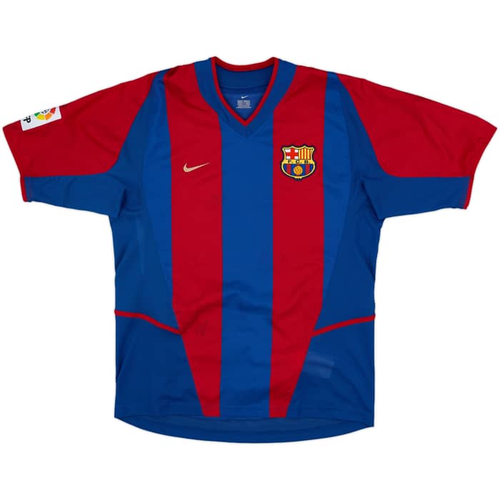 2002-03 Barcelona Player Issue Home Shirt Riquelme #10 - 7/10 - (M)