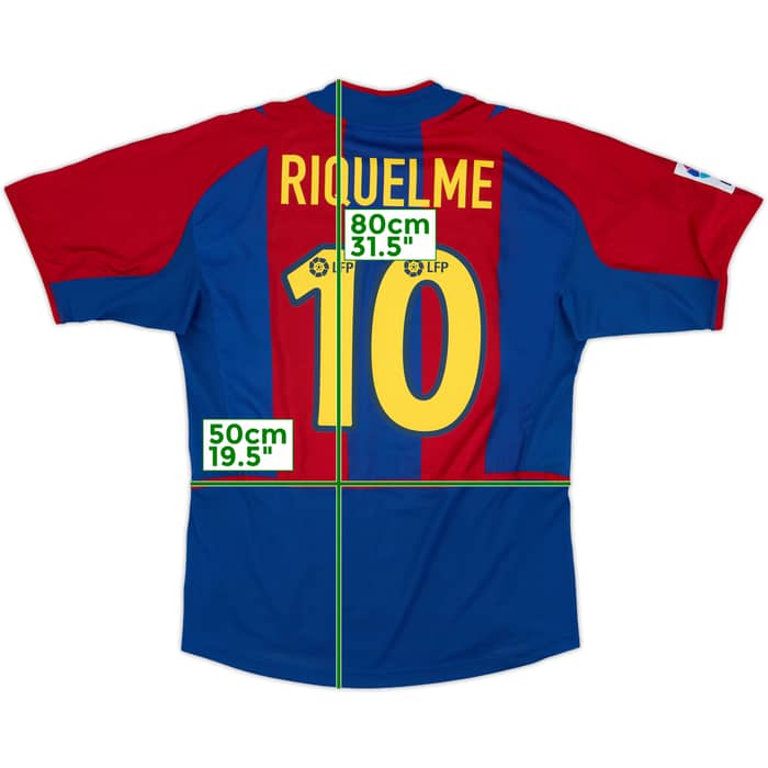 2002-03 Barcelona Player Issue Home Shirt Riquelme #10 - 7/10 - (M)
