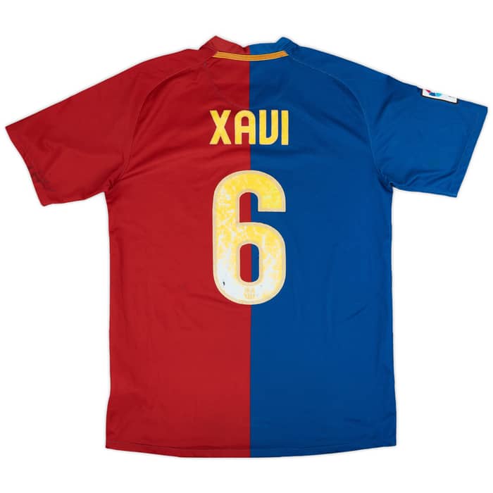 2008-09 Barcelona Home Shirt Xavi #6 - 4/10 - (M)