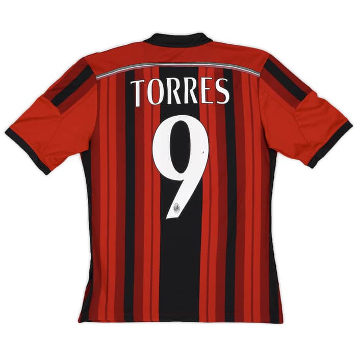 2014-15 AC Milan Home Shirt Torres #9 - 5/10 - (S)