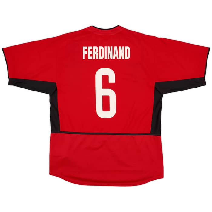 2002-04 Manchester United Home Shirt Ferdinand #5 - 9/10 - (L)