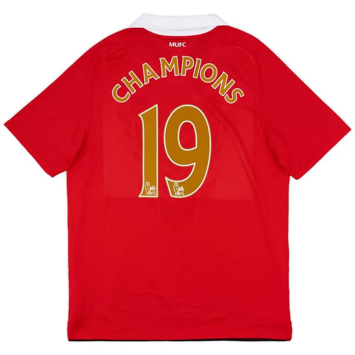 2010-11 Manchester United Home Shirt Champions #19 - 10/10 - (L)