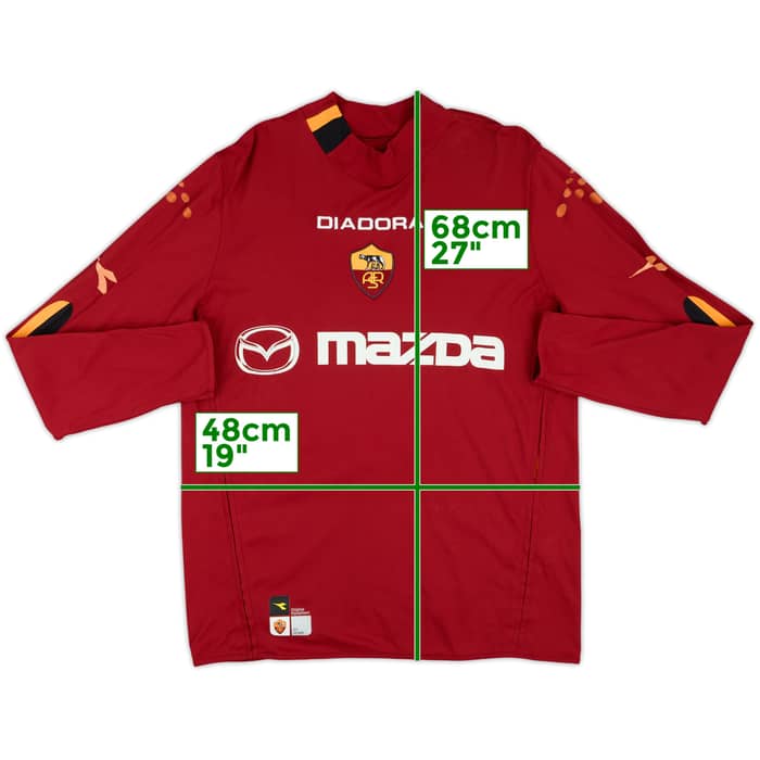 2003-04 Roma Match Issue Home L/S Shirt #9