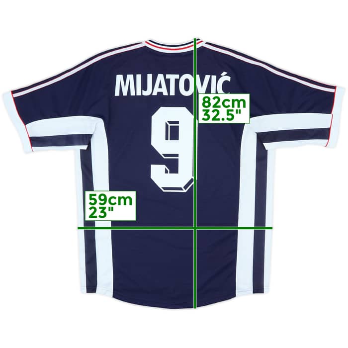 1998-99 Yugoslavia Home Shirt Mijatovic #9 - 10/10 - (L)