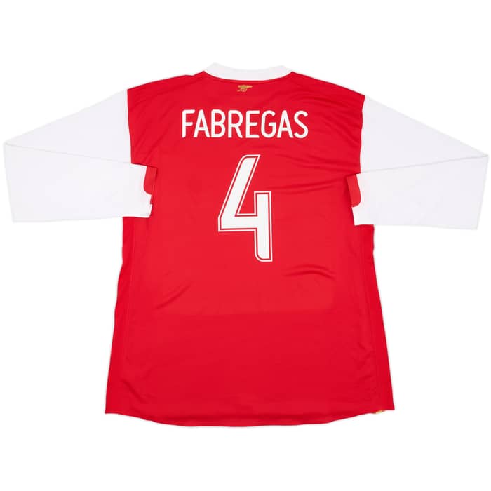 2006-08 Arsenal Player Issue Home L/S Shirt Fabregas #4 - 8/10 - (XXL)