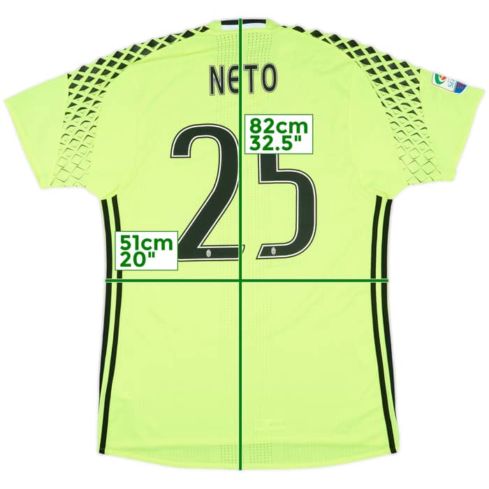 2016-17 Juventus Player Issue GK S/S Shirt Neto #25