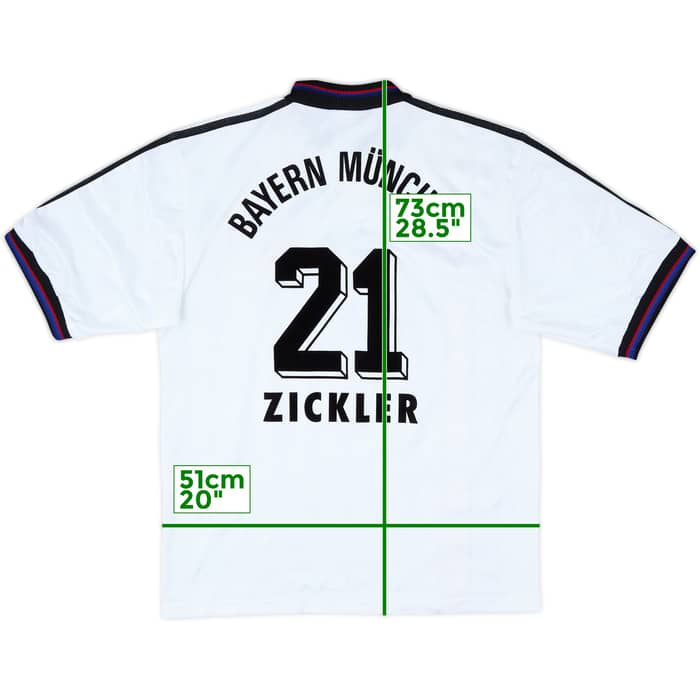 1996-98 Bayern Munich Away Shirt Zickler #21 - 8/10 - (M)