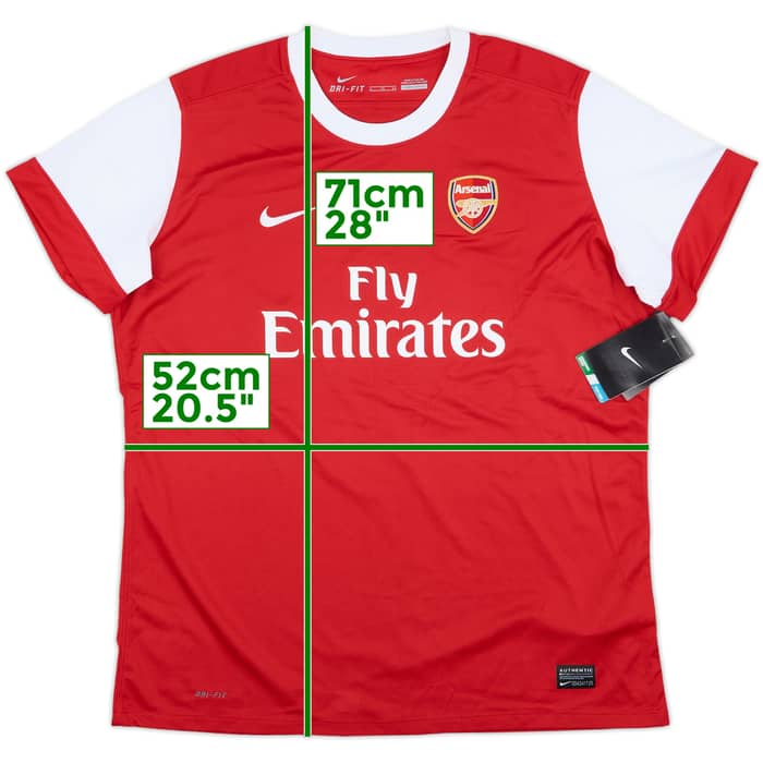 2010-11 Arsenal Home Shirt (Women's XL)