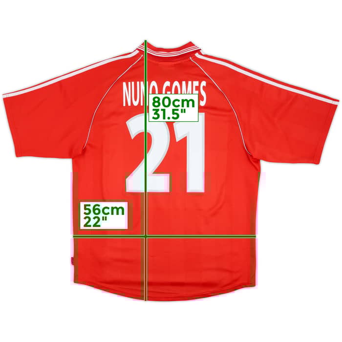 Camiseta de local del Benfica 1999-00 Nuno Gomes #21 - 5/10 - (L)