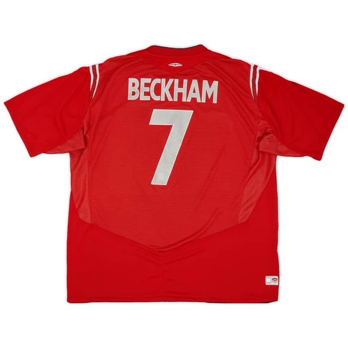 2004-06 England Away Shirt Beckham #7 - 5/10 - (XXL)