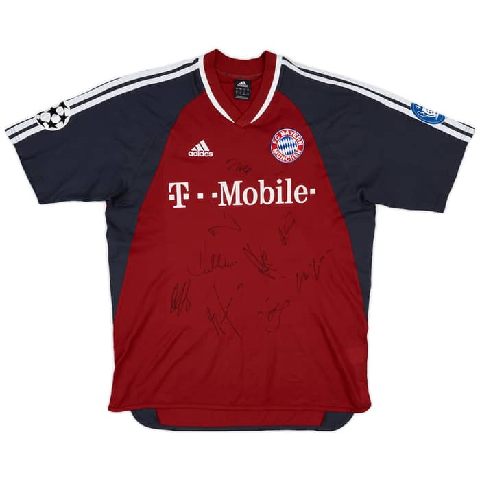 2002-03 Bayern Munich Match Issue Champions League Squad Signed Home Shirt Salihamidzic #20