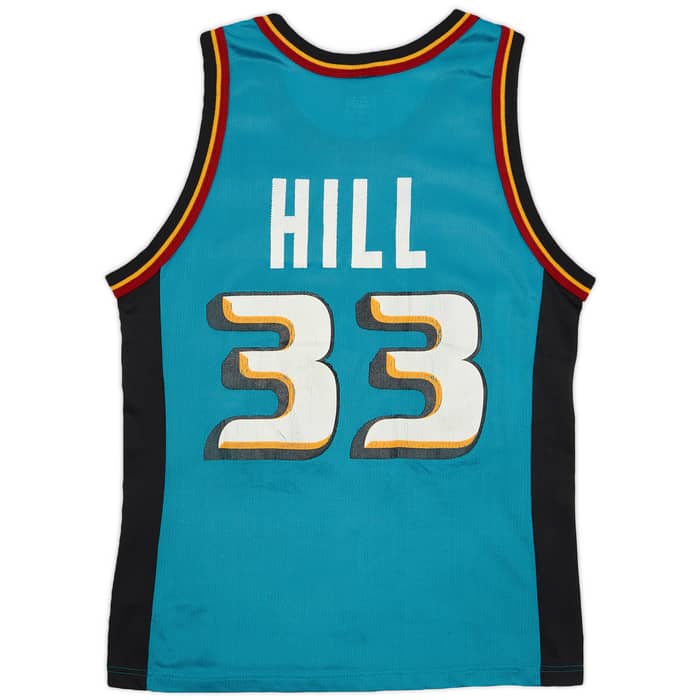 1996-00 Detroit Pistons Hill #33 Champion Away Jersey - 5/10 - (M)