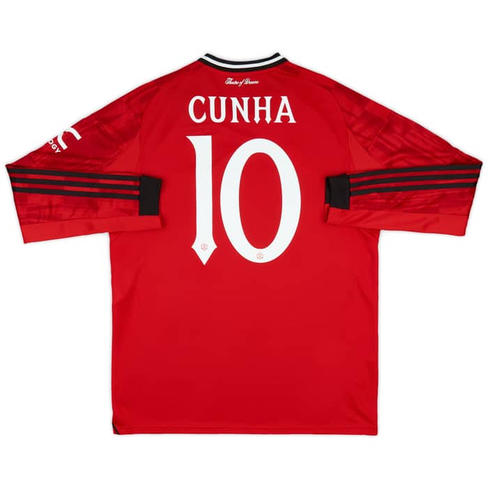 2025-26 Manchester United Home L/S Shirt Cunha #10
