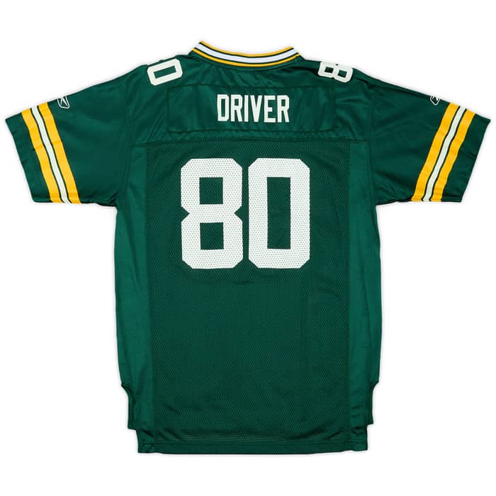 2007 Green Bay Packers Driver #80 Reebok On Field Home Jersey - 8/10 - (XL.Boys)