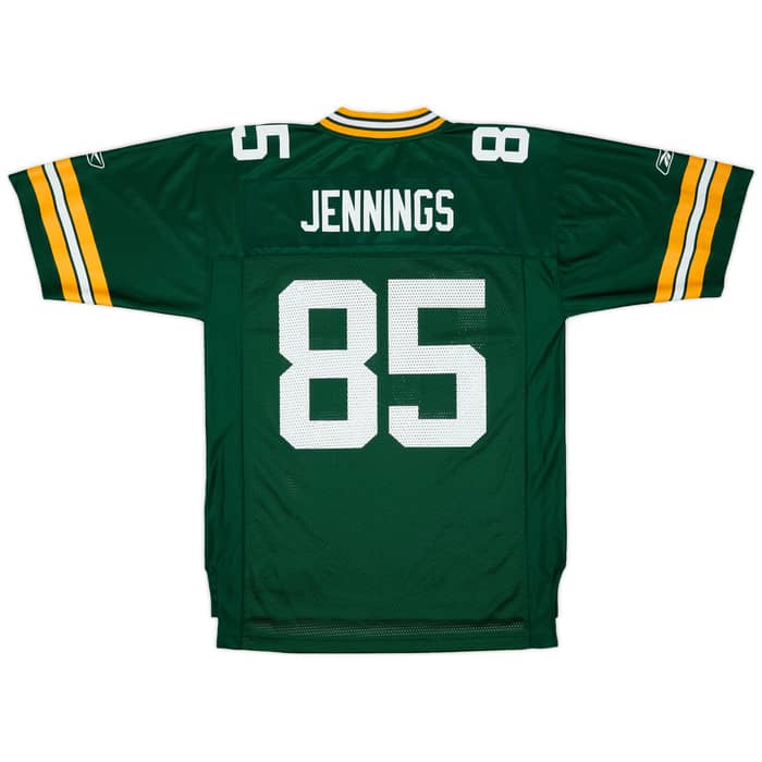 2008-11 Green Bay Packers Jennings #85 Reebok On Field Home Jersey - 9/10 - (M)