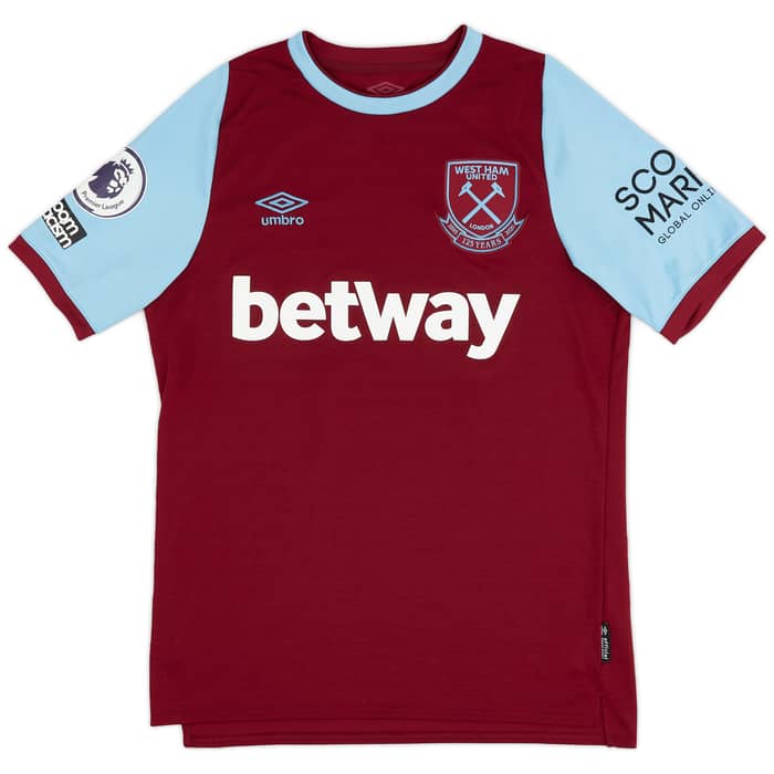 2020-21 West Ham Match Issue Home Shirt Fredericks #24