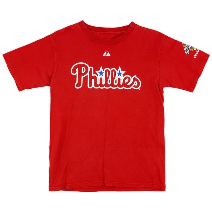 2008 Philadelphia Phillies Victorino #8 Majestic Tee - 7/10 - (L.Boys)