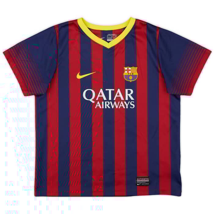 2013-14 Barcelona Home Shirt - 8/10 - (7-8 Years)