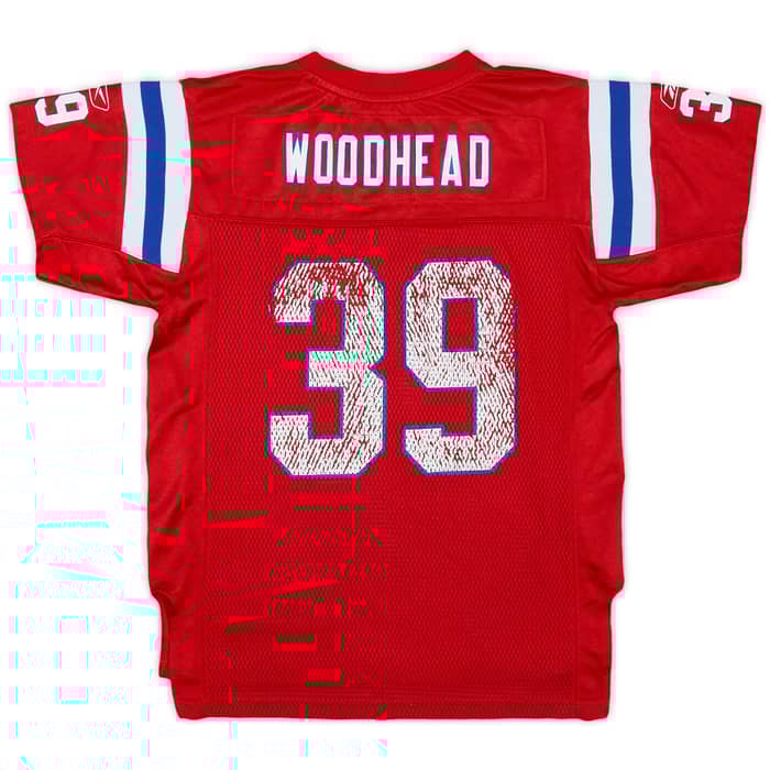 2010-11 New England Patriots Woodhead #39 Reebok On Field Alternate Jersey - 5/10 - (M.Boys)