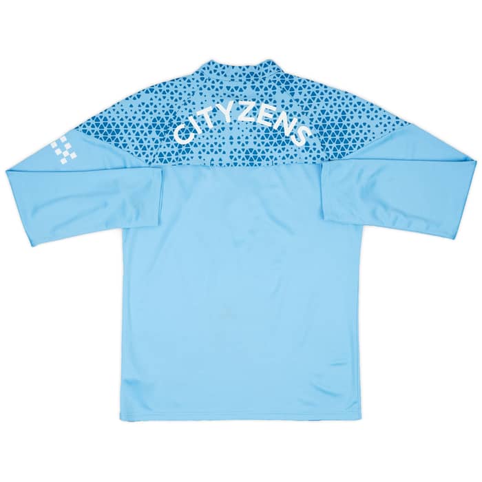 2023-24 Manchester City Player Issue 1/4 Zip Training Top # - As New