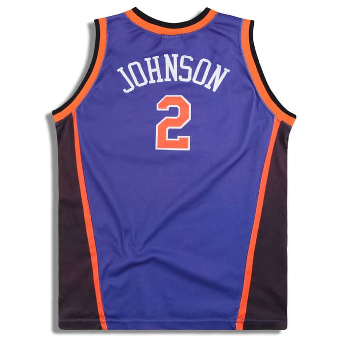 1997-01 New York Knicks Johnson #2 Champion Jersey (Away) Y