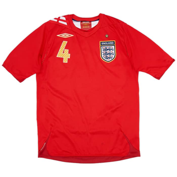 2006-08 England Away Shirt Gerrard #4 - 7/10 - (S)