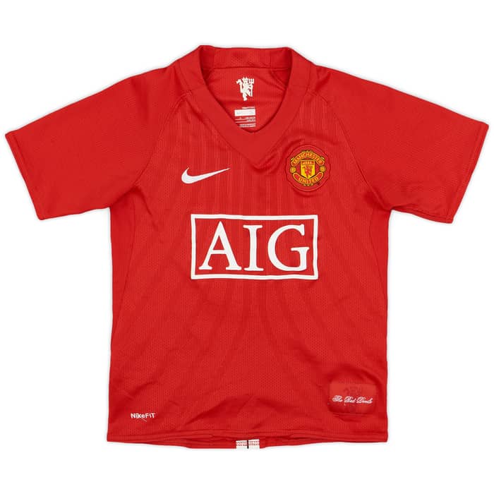 2007-09 Manchester United Home Shirt Fletcher #24 - 7/10 - (S.Boys)