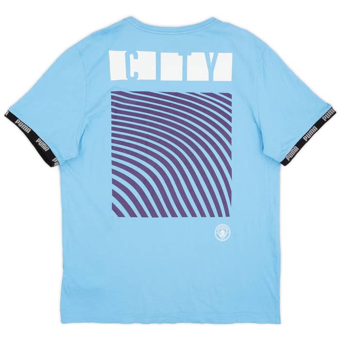 2019-20 Manchester City Puma Cotton Tee - 8/10 - (L)
